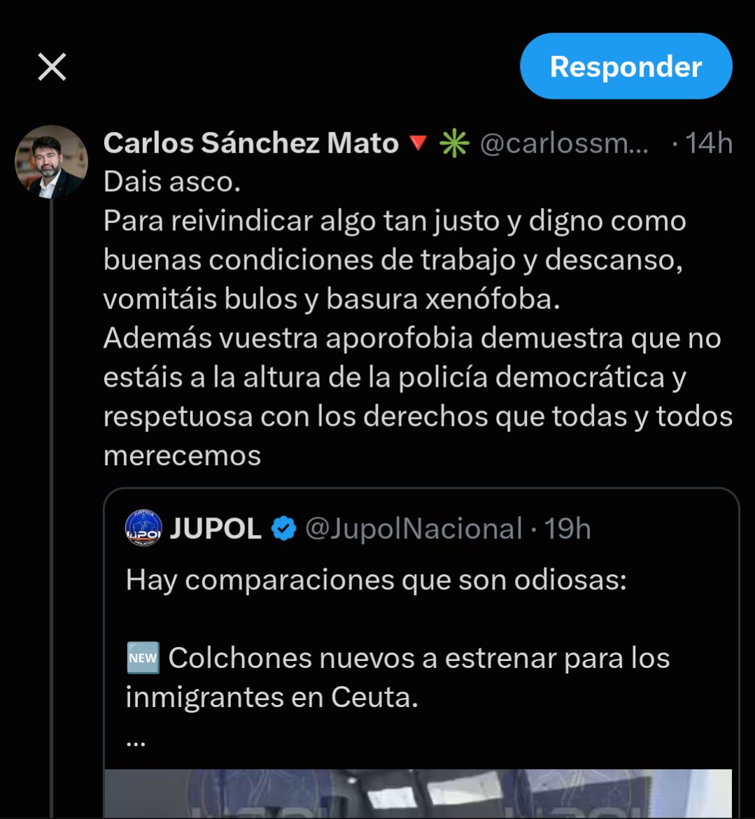 MCOMENTARIO's tweet photo. @carlossmato Carlos, tú te lees?
En serio te dejan dar clases??
Tu mensaje está lleno de odio, soberbia e ira y... Muy poca vergüenza 
Espero que no te pase como a esos etarras que tuvieron que ser salvados por la guardia civil, después de lo que estás escribiendo de @JupolNacional https://t.co/mIOvReLWX6
