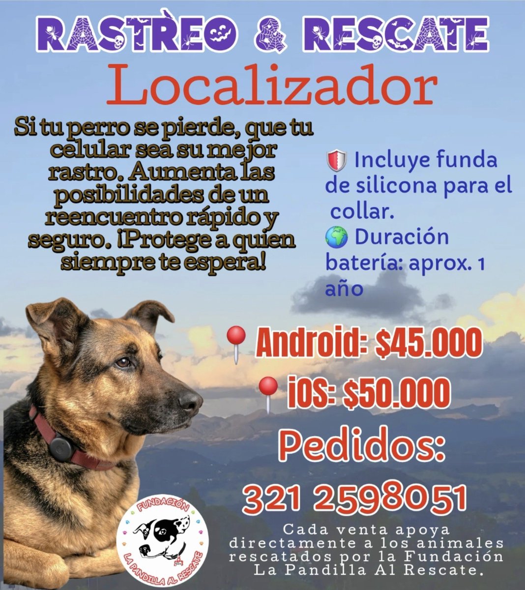 Marce_Tabares's tweet photo. 🆘️ Buen día gente linda! Hoy necesito que todos los que tienen 🐶, les den un regalo: un collar de PVC o un localizador. Tenemos promo especial porque debemos vender mucho para pagar deudas🙏. Pedidos 321 2598051 (Los localizadores los dejamos a $40.000 Android y $45.000 iOS, incluyendo la funda protectora en silicona). Envíos a todo Colombia (adicional). Me ayudan comprando y difundiendo? 🙏🙏🥺🥺