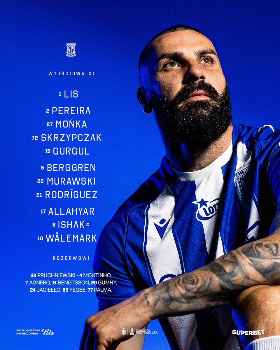 LechPoznan's tweet photo. 📝 XI na mecz w Zabrzu
__ #GÓRLPO https://t.co/gxRvBiXKWl