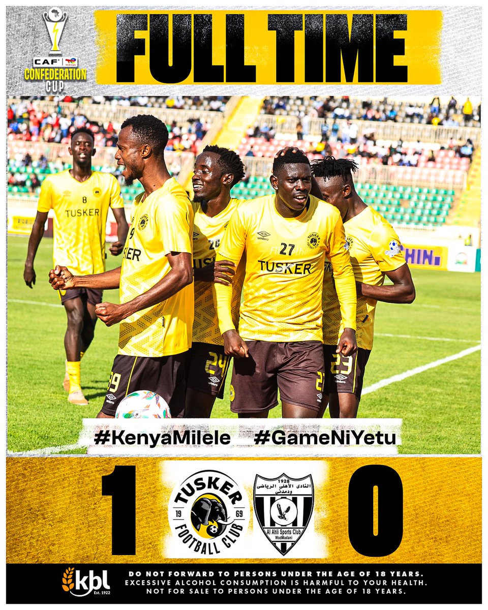tusker_fc's tweet photo. FULL TIME AT THE NYAYO NATIONAL STADIUM.

Brilliant job, INTO THE SECOND ROUND! https://t.co/PTAULPtOCt