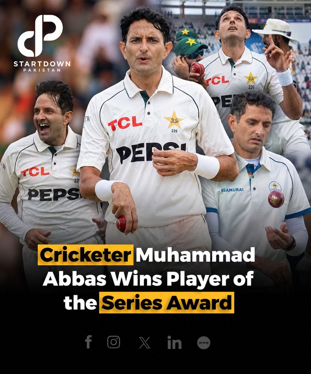thepakistantp's tweet photo. Cricketer Muhammad Abbas Wins Player of the Series Award

Disclaimer: This post is for informational purposes only and is based on publicly available reports. The image is AI generated and is just for reference.

#MuhammadAbbas #PlayerOfTheSeries #Cricket #CricketPakistan https://t.co/WtVcZ9gvqi