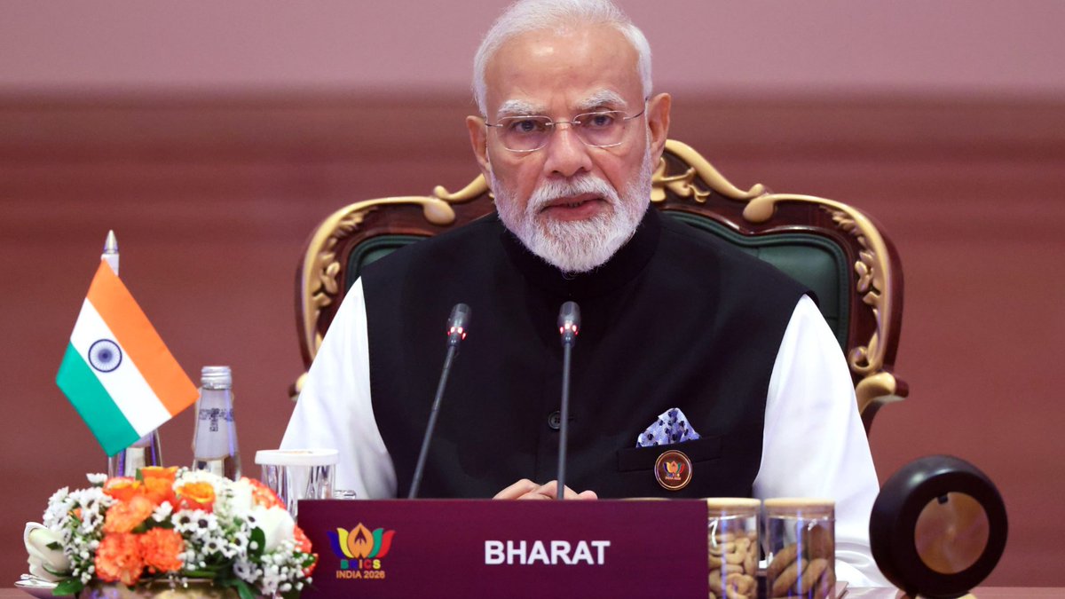 MeghUpdates's tweet photo. 🚨 BIG BRICS BREAKTHROUGH 🔥 

PM Modi announces ADOPTION of the New Delhi BRICS Declaration.

– China & Russia BACK India & Brazil for a greater UN role, including UNSC
– Stronger African representation & greater Global South voice
– Pahalgam terror attack CONDEMNED; ZERO TOLERANCE for terrorism
– Faster CROSS-BORDER payments & local-currency settlements
– BRICS Risk Lab at GIFT City gets interest
– Jaipur Consensus to study invoice-discounting for MSMEs
– Stronger cooperation on AI, critical minerals & resilient supply chains