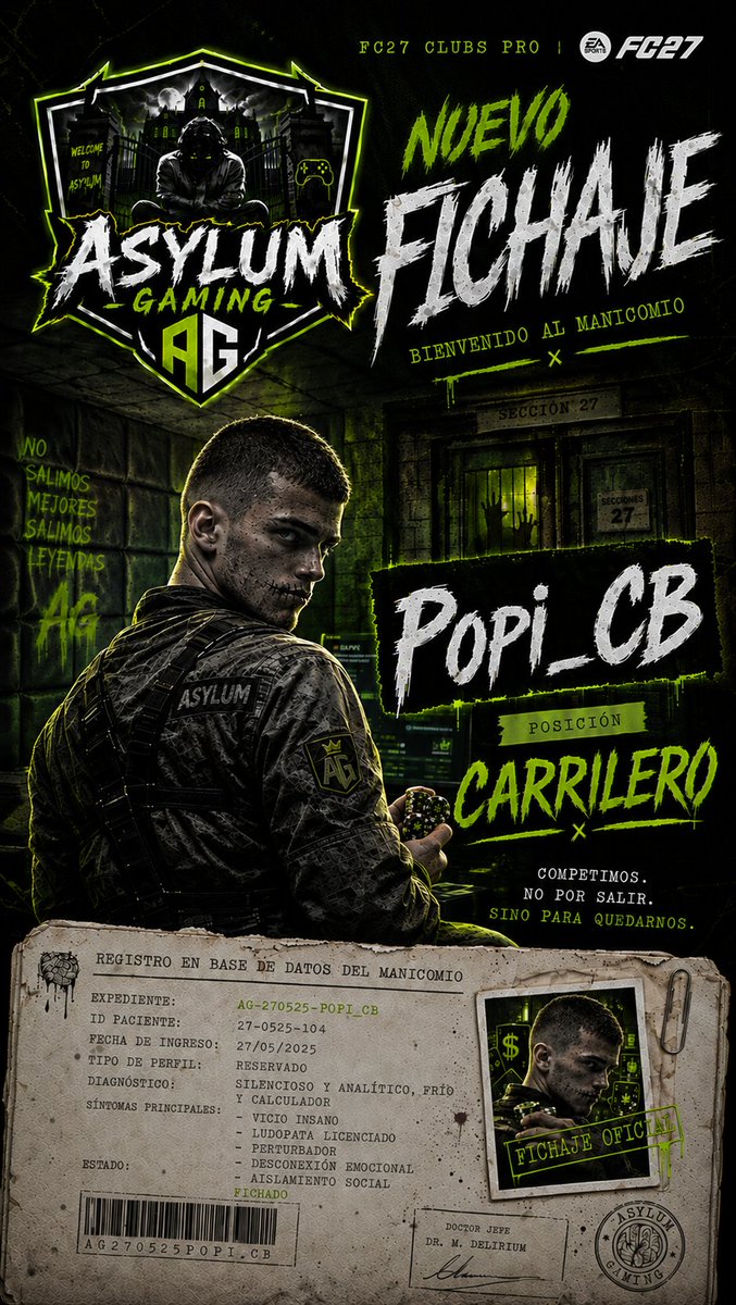 asylum_GamingFC's tweet photo. La finta y el sprint, el póker y las apuesta, el silencio eterno, el único que le ha escuchado es @YauziP  en alguno  de sus viajes astrales, llega popi para masacrar la banda @popi_cb https://t.co/vDaINS6rQR