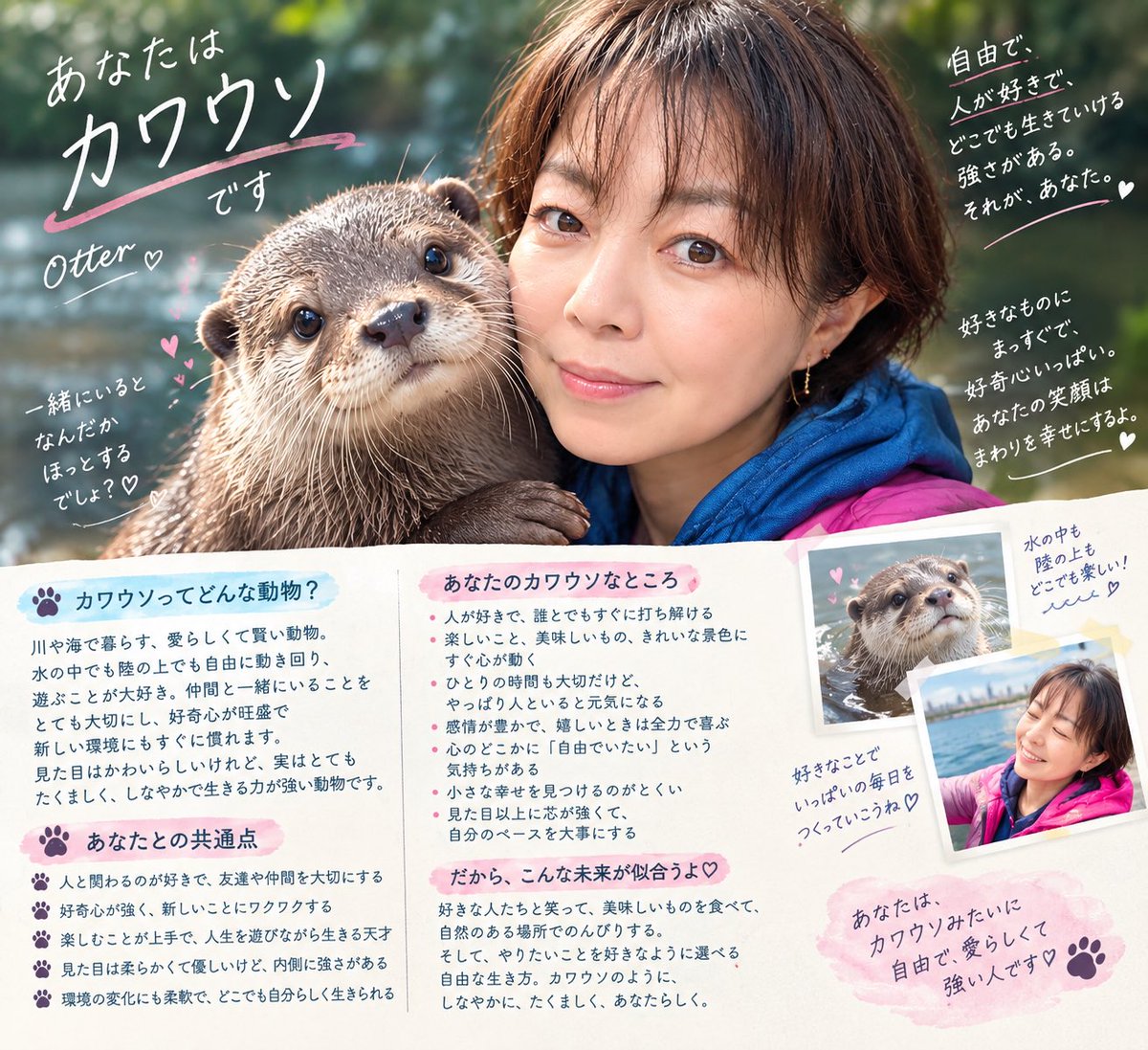 soreike_tyy's tweet photo. やってみたー🫶
なんでカワウソ…？

（ポメじゃないの？） https://t.co/PoJaJaDYbv