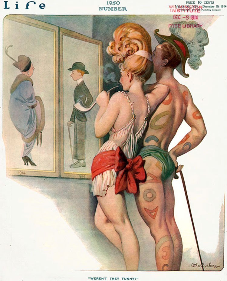 mike_boreas's tweet photo. The fashion of a future 1950. Life Magazine, #1950, 1914. https://t.co/yDC6cp6FKJ