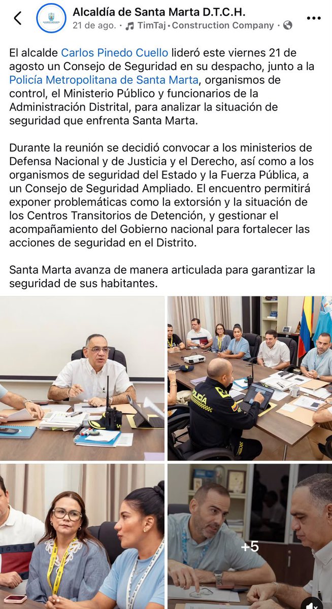 CarlosPinedoC's tweet photo. ¡Santa Marta, juntos lo estamos logrando!

Durante dos años y medio trabajamos sin descanso para desocupar el Centro de Detención Transitoria del Norte, que nos dejaron en pleno Centro Histórico, con los problemas que heredamos y que afectan a este emblemático sector, al turismo y al comercio. 

Escuchamos el clamor de nuestros comerciantes, convocamos al Gobierno Nacional, realizamos consejos de seguridad y múltiples reuniones, y logramos el convenio con el @INPEC_Colombia, como nunca antes se había hecho.

El Centro de Detención Transitoria, edificio Norte, ubicado en el Centro Histórico, ya no va más. Se los dije y les cumplí. Agradezco la voluntad del @minjusticiaco y, en general, del Gobierno Nacional. @infopresidencia 

Próximamente avanzaremos con el traslado de los detenidos que restan en la Estación Norte, y haremos la reapertura de la calle 10 y la 4.ª. Los 30 policías que custodiaban el lugar pasarán a reforzar la seguridad ciudadana.

Seguimos trabajando por la seguridad y el desarrollo de nuestra amada ciudad.