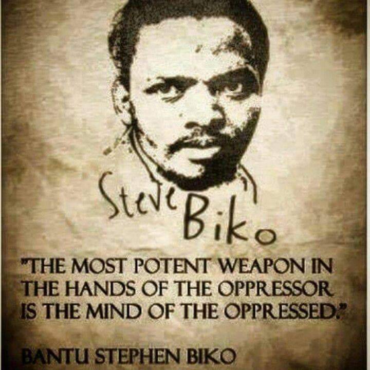 BlkHistStudies's tweet photo. "The most potent weapon in the hands of the oppressor is the mind of the oppressed" - Steve Biko ❤️💚🖤 #criticalthinking #menticide https://t.co/kPjntMHVV5