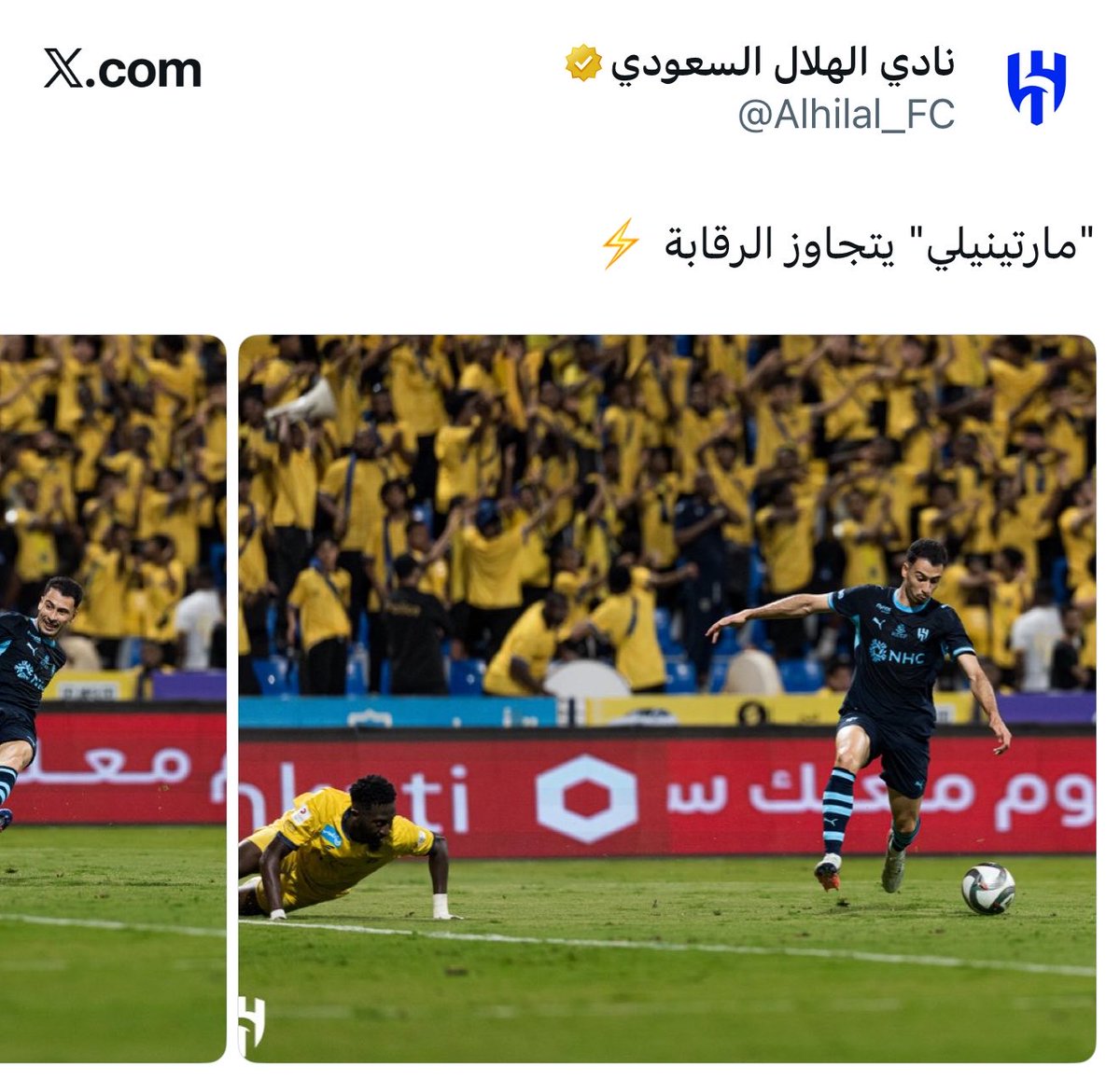 ahmad2man's tweet photo. #الهلال عبر X :

"مارتينيلي" يتجاوز الرقابة ⚡️ https://t.co/ffslMvSg2H