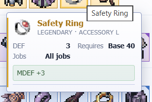 Tzuzunee's tweet photo. Legendary loot always feels special 👀 The Safety Ring in @IdleROGame offers 3 DEF + MDEF 3 and can be used by all jobs. A nice accessory for extra defense! ⚔️💍 #IdleRO https://t.co/ImtZWPFhrB