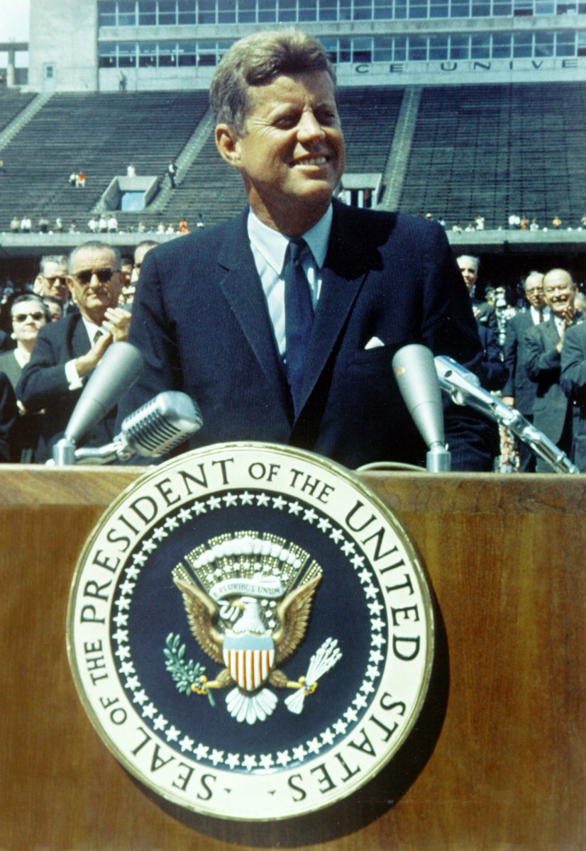NASAMoonBase's tweet photo. #OTD in 1962, President John F. Kennedy stood at Rice University in Houston and gave voice to a challenge that would inspire a generation and help set humanity on a course for the Moon.

What began as a bold vision became footprints on the Moon. Now, we’re building on that legacy and taking the next giant leap: building humanity’s first lunar outpost.

https://t.co/qjK1Z2MaSC