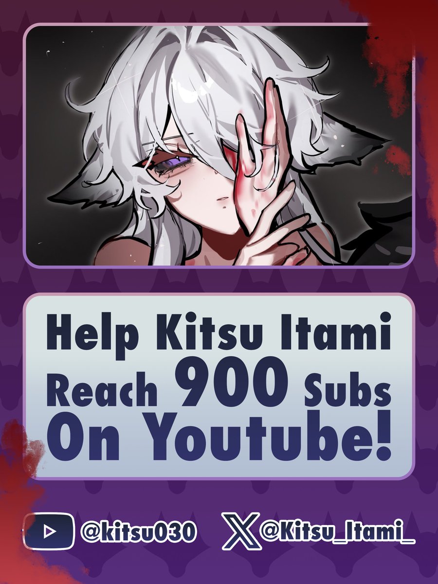 SigmaTheFox's tweet photo. Just want to do a little tweet to tell everyone to go subscribe to @Kitsu_Itami_ on Youtube and help her reach 900 subs!
She's calm and yet chaotic, really fun to interact with and honestly is very underrated.
Go check her out! 😊https://t.co/lmzvXsJ5pq https://t.co/aY0UP7gIo9