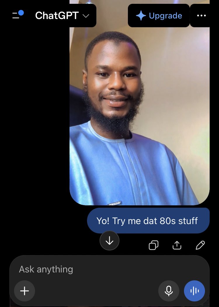 king__khalee's tweet photo. Me and ChatGPT no dey waste time or words; I whistle, she gets it. 😂 https://t.co/GOityrs1C7
