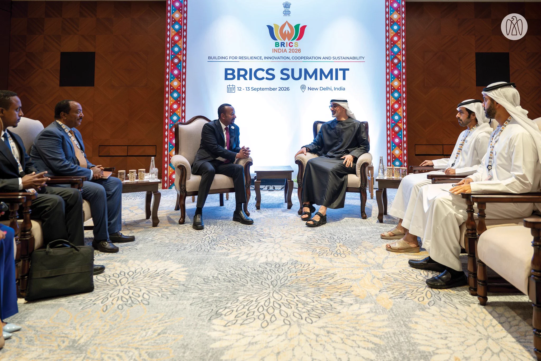 مكتب أبوظبي الإعلامي on X: "Khaled bin Mohamed bin Zayed, Crown Prince of  Abu Dhabi, has met Dr Abiy Ahmed, Prime Minister of Ethiopia, on the  sidelines on the 18th BRICS Summit