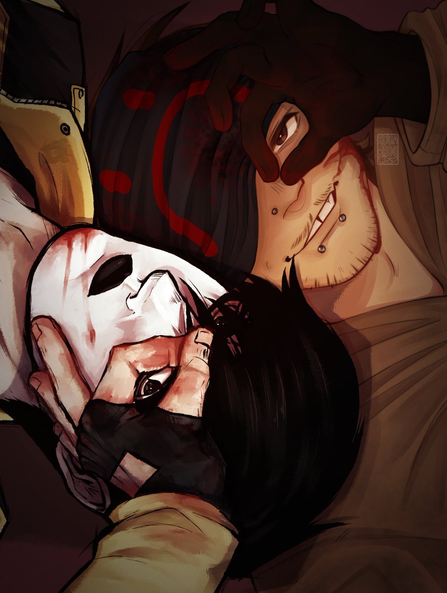 K0dakoo's tweet photo. It has been a while hello guys HIHI

Did a yummy collab with twin @tolli_lion (i did Brian and she did Tim)
It was such a fun time to work on this piece RAAAHHHH

#marblehornets #timwright #Brianthomas #creepypastamasky #creepypastahoodie https://t.co/2lyKqLPt7c