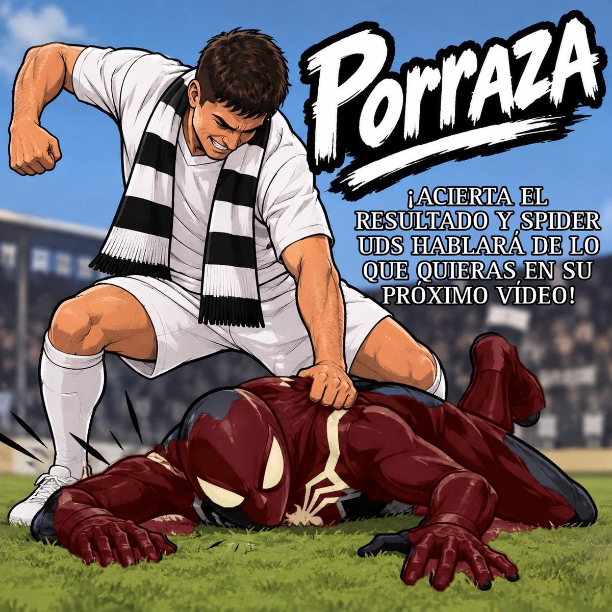 SpiderUDS's tweet photo. PORRA ARAÑITA
Si aciertas el resultado del UDS - GETAFE B hablaré de lo que quieras en el próximo vídeo.
Deja tu resultado y tema en las respuestas a este post
⬇️⬇️⬇️⬇️⬇️ https://t.co/zrwhCPfbke