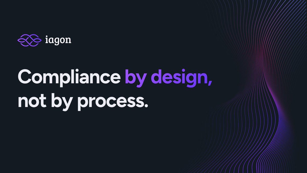 IagonOfficial's tweet photo. Ask most providers where your data sits, and the answer arrives as a report. Written after the fact, describing what happened.

On our network the question is answered earlier. You set the conditions first — which jurisdictions are allowed, who may reach the file, what happens on access. Only then is the data encrypted, split, and placed, and only onto nodes that match what you set.

A node outside your conditions is not a violation to catch later. It never receives the file.

That single word carries the whole difference. Before, not after.

Compliance by design, not by process.