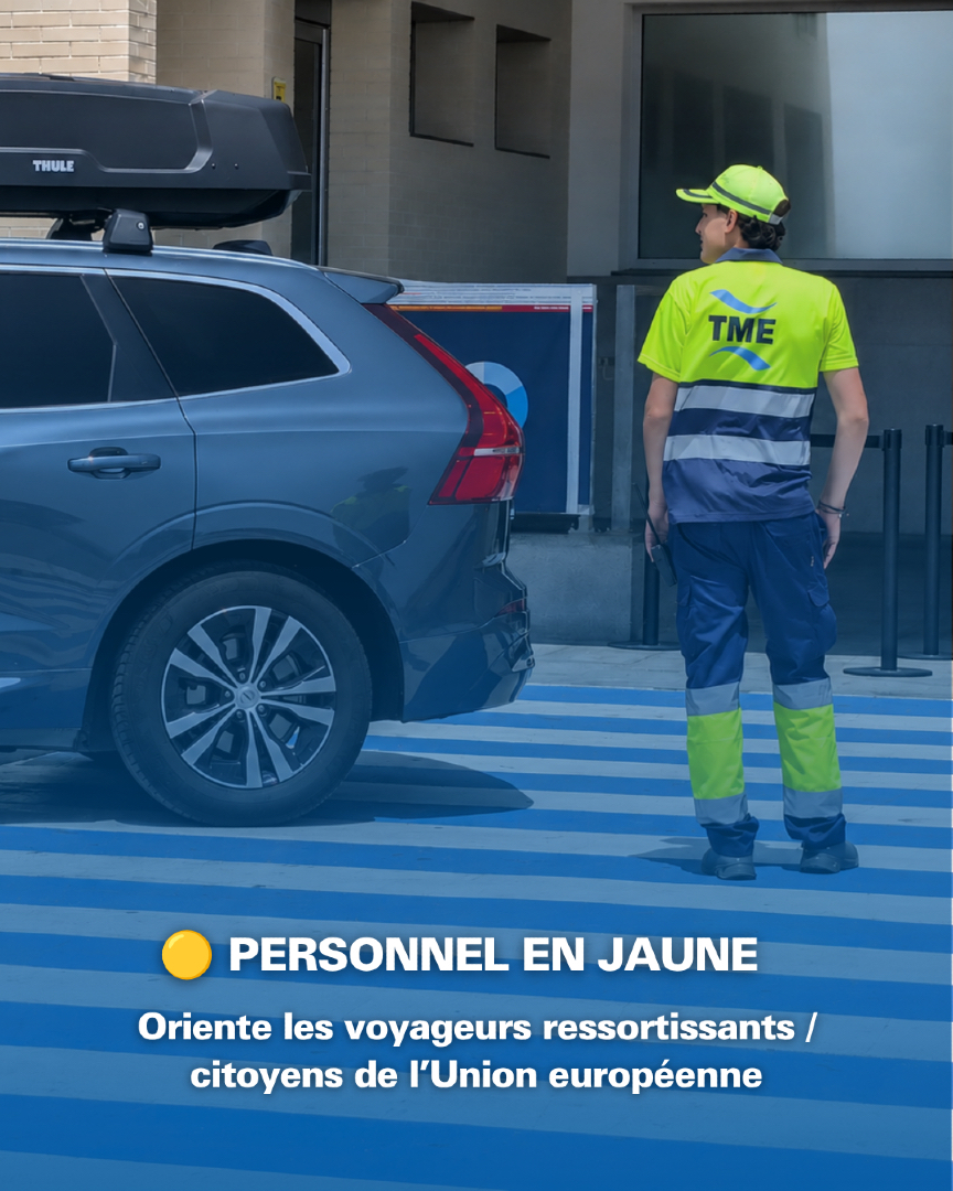 OPE_APBA's tweet photo. 🟡🟠 Qui devez-vous suivre pendant l’Opération Retour ? Repérez la couleur du personnel : jaune pour les citoyens de l’UE et orange pour les voyageurs soumis au système EES. Suivez toujours leurs indications. 🚢
#OPE2026 #OpérationRetour #EES #Algésiras #PortDAlgésiras https://t.co/S6jYkuZGNG
