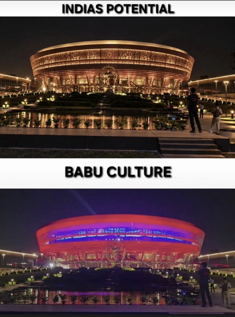 t4tblue's tweet photo. These babus and anpadh netas only know using Chinese Jhalars and Laser lights for decoration be it Ayodhya be it Bharat Mandapam or Be it Hawra Bridge. They do not know A of aesthetics. #BRICS #BRICSSummit https://t.co/VgPmkZHp5V