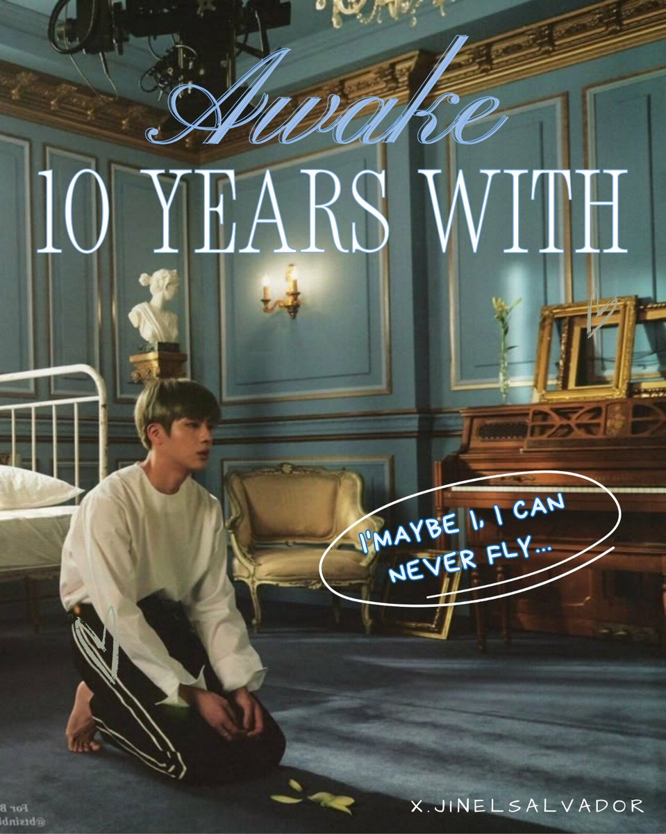 jinelsalvador's tweet photo. 10 AÑOS DE AWAKE 💜✨

​"Maybe I, I can never fly..."

​Hace 10 años escuchamos por primera vez la hermosa y poderosa voz de Jin en su primer solo oficial con BTS.

​Un tema emblemático que demostró el enorme alcance, la técnica y la pasión de Seokjin desde el inicio de su camino como solista.

​Awake no solo nos regaló una interpretación vocal sublime, sino también una letra sincera sobre el esfuerzo, la perseverancia y el amor propio que sigue resonando en nuestros corazones.

​Gracias, Jin, por enseñarnos que aun sin poder volar y aunque no tengamos alas, podemos seguir luchando por lograr nuestros sueños. 🌸🕊️

​¡Sigamos celebrando su voz hoy y siempre! 💜👑

A DECADE WITH AWAKE 
#10YearsWithAwake
#날개를펴고_날아오른_석진의_어웨이크 
#끝나지않을_비상_석진의_어웨이크10년
#방탄소년단진 #진
