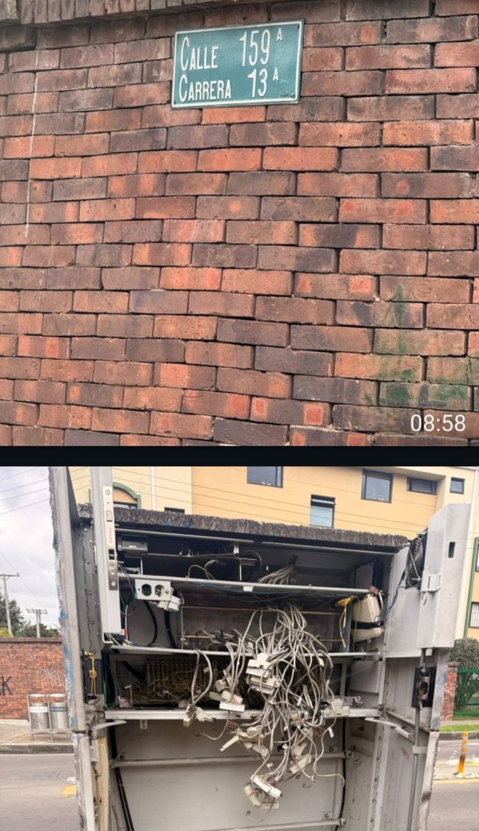 Jaunee's tweet photo. @ETB No sabemos si la dañaron o estaba así por dentro amaneció abierta calle 159A con cra 13A Bogota https://t.co/REvVOb9Pr3