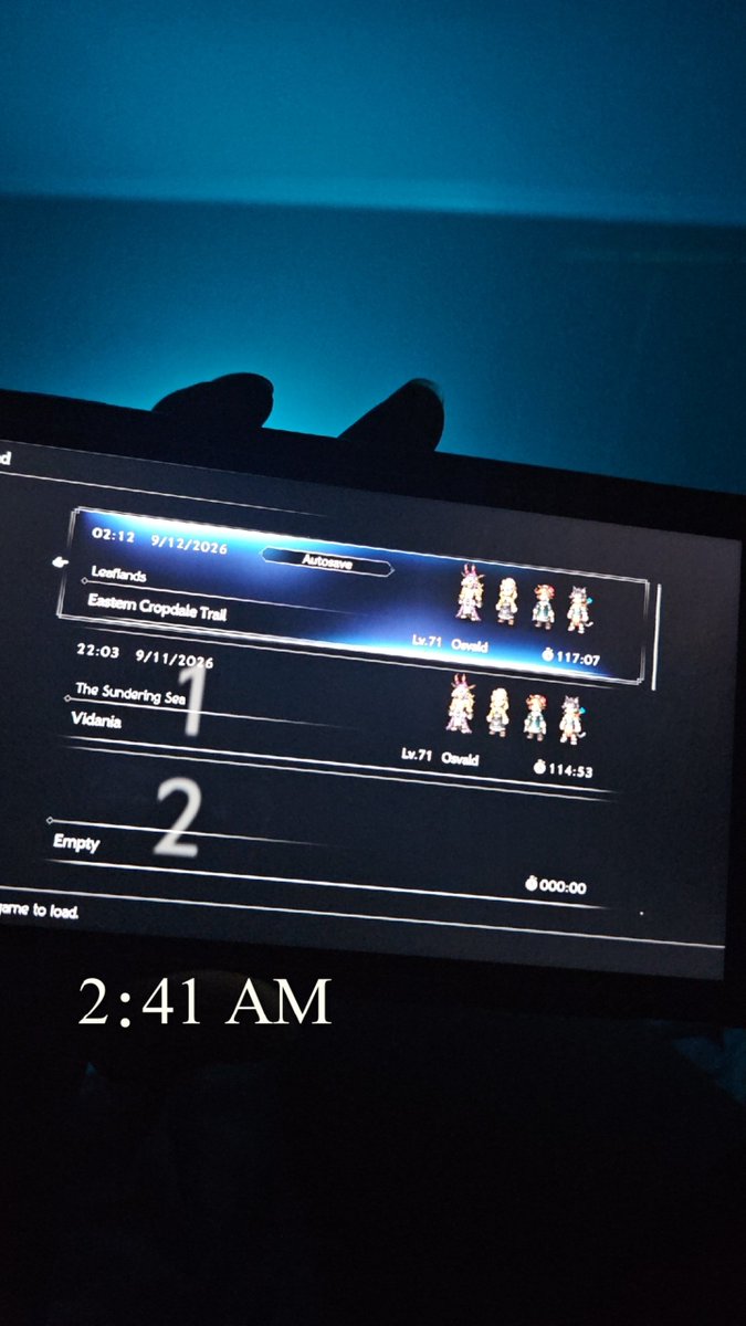 JaMerv777's tweet photo. I love collecting games chat. But I love finishing them even more so. Last month was Zelda TOTK, this month Octopath Traveler 2 🤓 CLEAR THAT BACKLOG 🫡 #octopathtraveler #squareenix #nintendoswitch #switch2 #gaming https://t.co/WQAlzEbbKh