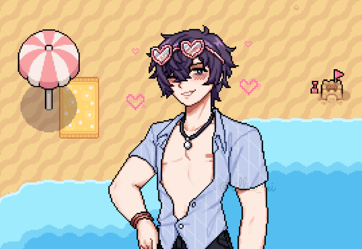 rillia_rei's tweet photo. First time trying out pixel art 🥺
Im glad that Shou is so into Fields of Mistria now 💜
#ArtoftheRogue https://t.co/AIf4BQgpca