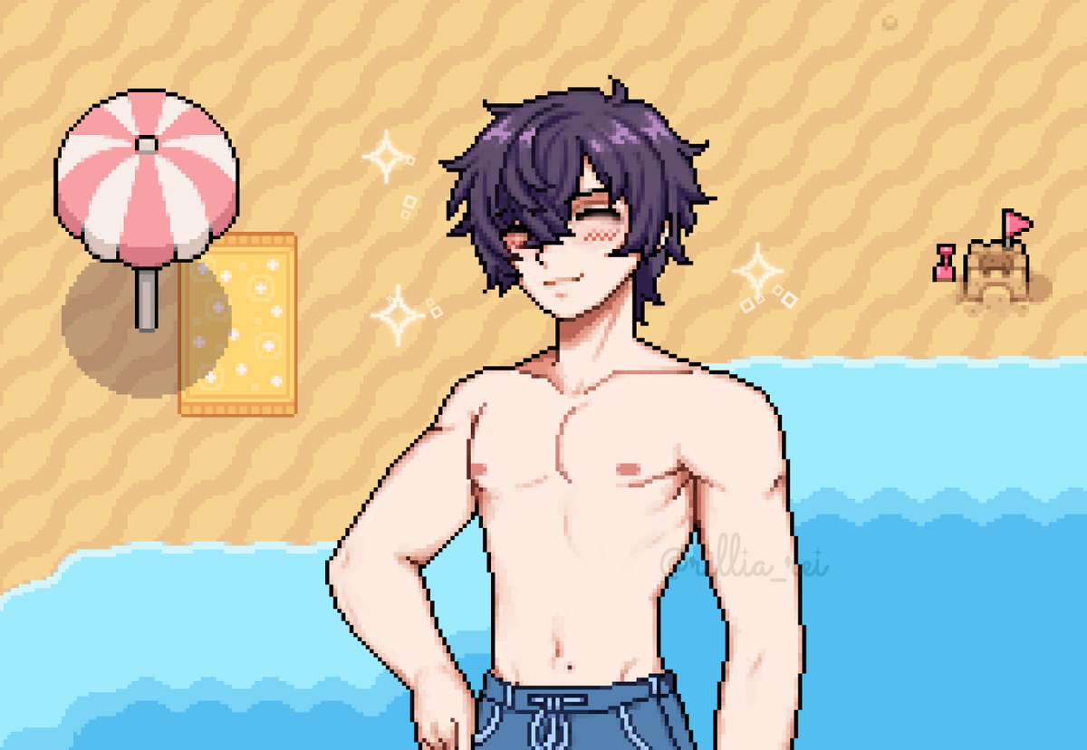 rillia_rei's tweet photo. First time trying out pixel art 🥺
Im glad that Shou is so into Fields of Mistria now 💜
#ArtoftheRogue https://t.co/AIf4BQgpca