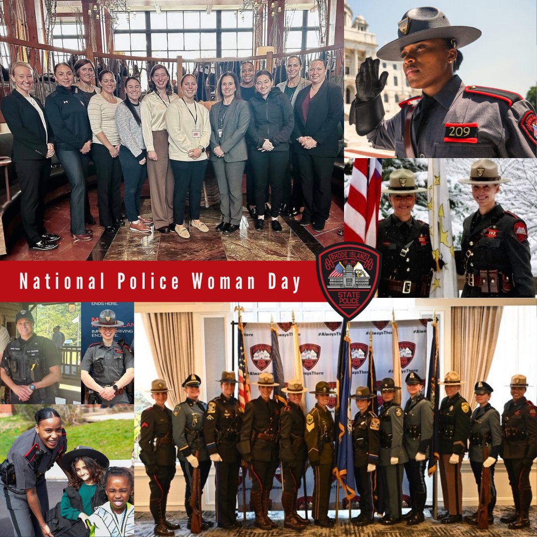 RIStatePolice's tweet photo. Today is National Police Woman Day! Thank you to our female Troopers for their dedication to serving Rhode Island. #AlwaysThere https://t.co/CWeAKFc7Og