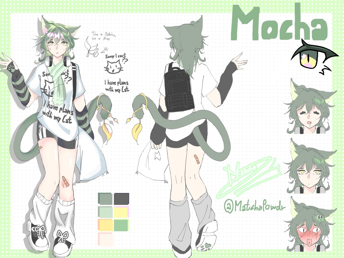 MatchaPowdr's tweet photo. @aberreation Pretty cool art style!!! Don't wanna bother you too much but if possibly kindly draw my OC, thanksss
(Sorry if the picture is bad quality X does some stuff) https://t.co/kQfejifZdk