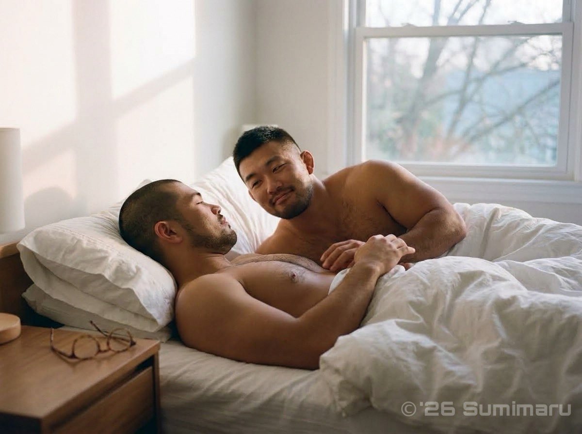sumimaru_rd's tweet photo. "Morning Beside You"
「君の隣で迎える朝」
#Rick #陸 #Coo #蒼
#AI男子 #Alman #AIGeneratedMan #Almale
#rick_and_coo #morningbesideyou #couplemorning
#softpresence #quietawakening #bedtimelove
#RuggedDuo https://t.co/r4YTV6PUS3
