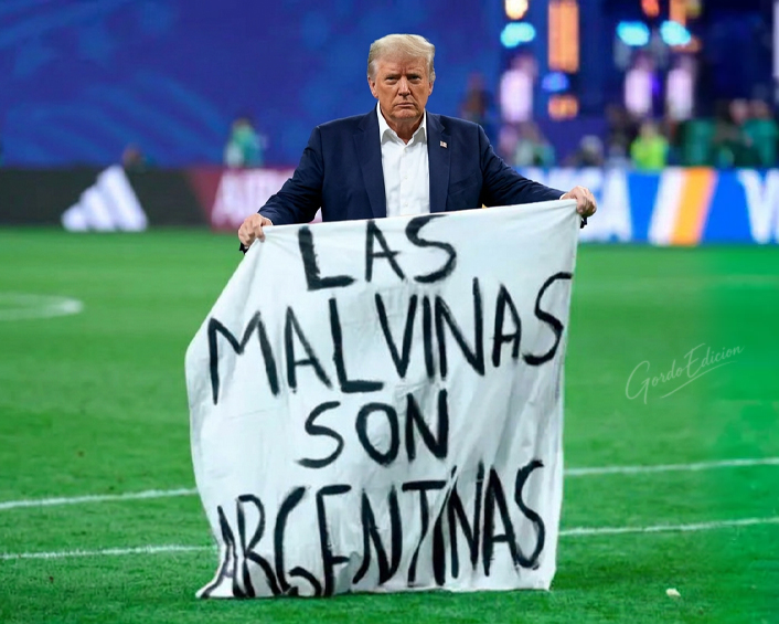 GordoEdicion's tweet photo. Entro a twitter y lo primero que veo es a Donaldo declarando que los ingleses usurparon las Islas Malvinas. Maravilloso inicio de sábado jajajaja https://t.co/7kr1Y2VtC4