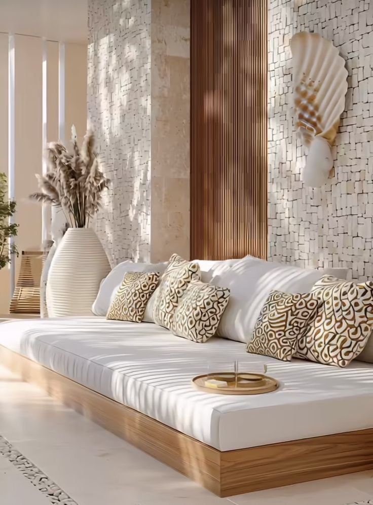 livinginstyle26's tweet photo. Coastal calm done right ✨  
Soft whites, natural textures &amp; that perfect seashell glow.  
#InteriorInspo #CoastalLiving #DreamSpace https://t.co/5ewz1wOQcv
