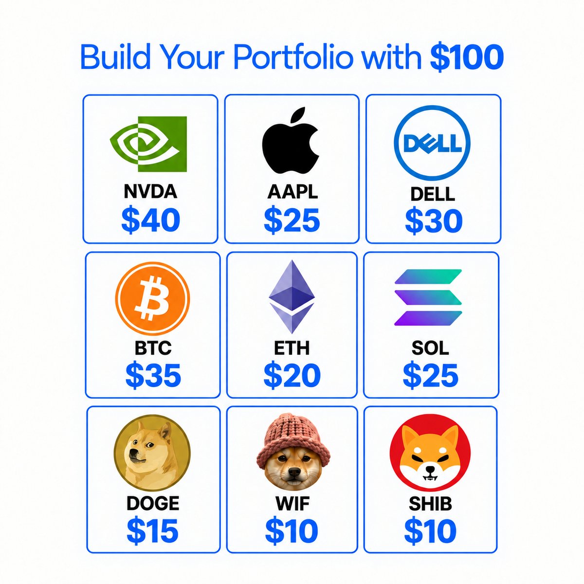 MEXC's tweet photo. POV: You only have $100 to build your bag.

Which are you picking? https://t.co/RaYY2SvAIu