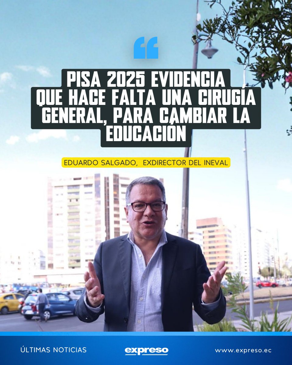 Expresoec's tweet photo. Después de los resultados de la prueba de la OCDE, Eduardo Salgado, el exdirector del Ineval analiza qué factores inciden en los problemas de aprendizaje.

Los detalles 👇 https://t.co/a3tpTMDeZR https://t.co/6mCW7PnMHZ