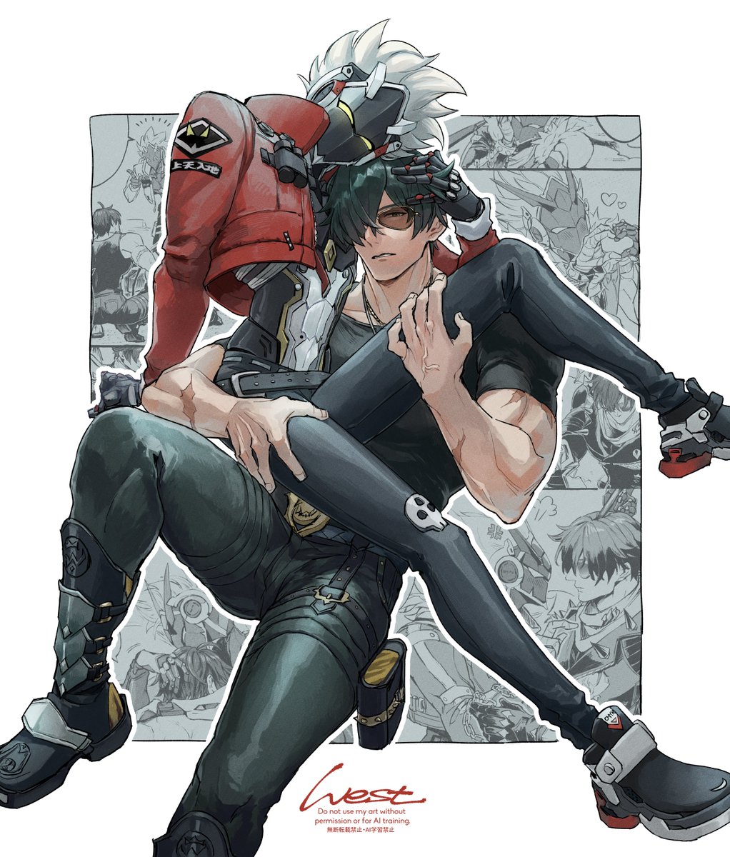 west24_draw's tweet photo. イトビリ🔦🔫
webイベント用の描き下ろし漫画の表紙のようなもの　過去のイラストと漫画も展示予定です💃 https://t.co/xrYLEoHCLt