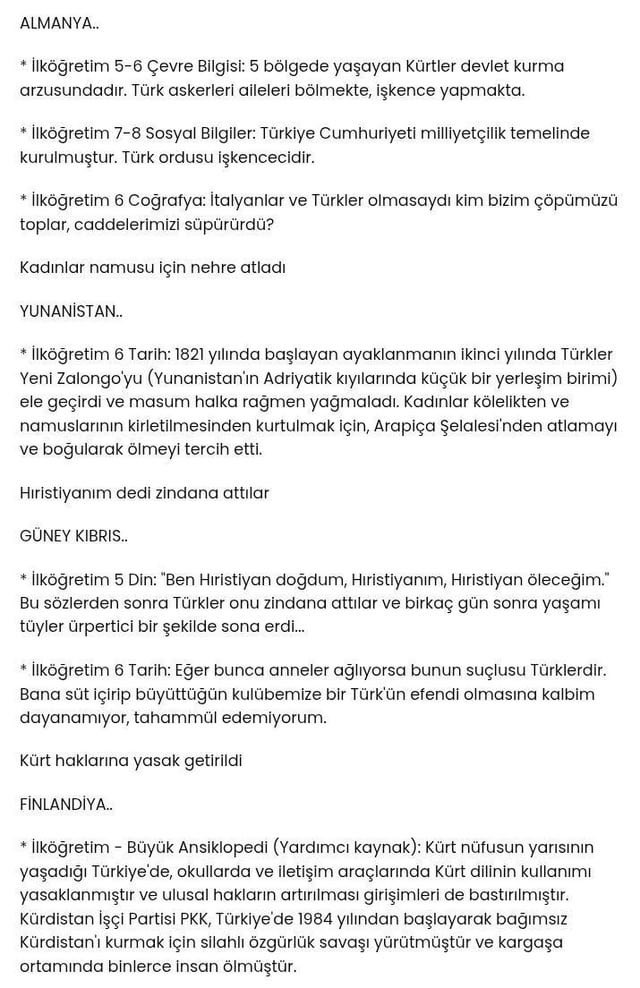 cicikus_dr's tweet photo. Genelkurmay’ın yaptığı araştırmaya göre AB ülkelerinin arasında bulunduğu 27 ülke ders kitabında Türklerden “tecavüzcü asalak işgalci” olarak bahsediliyormuş

Düşmanınız çoktur https://t.co/axvOnr2f4j