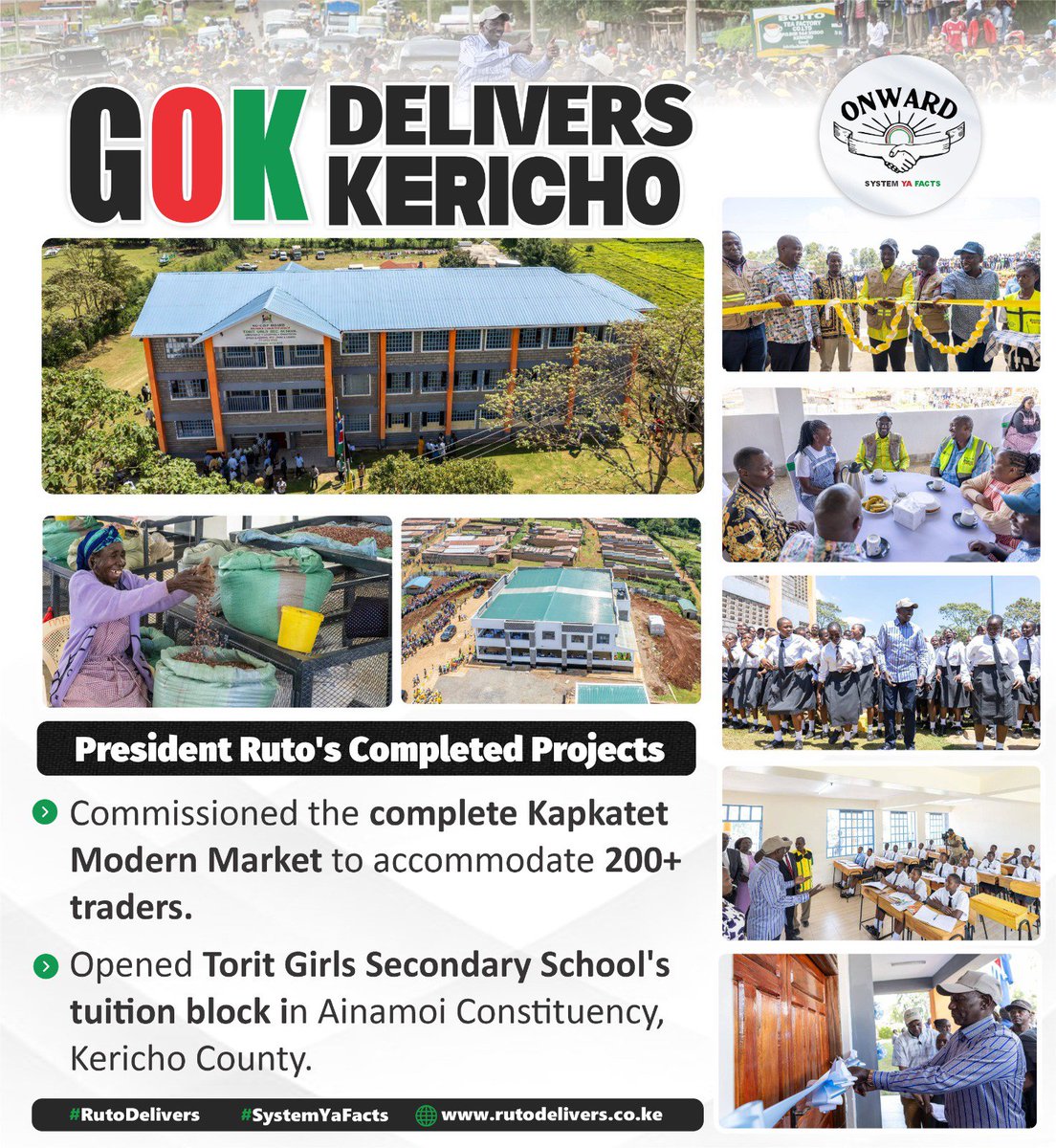 mwalakapkembu's tweet photo. Kapkatet Modern Market is already serving more than 200 traders. Modern trading spaces provide dignity for businesses while creating a better environment for commerce.
#GOKDeliversKericho https://t.co/7TQirD89Ce
