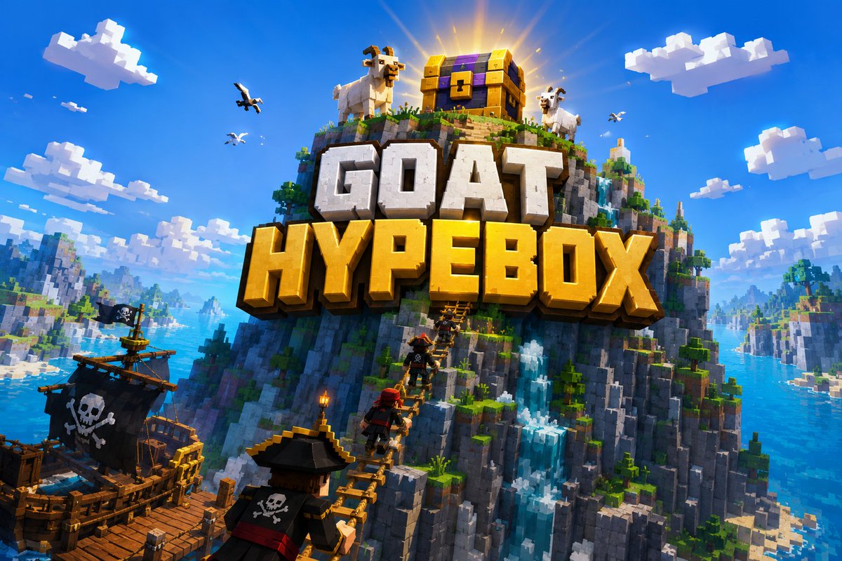 PlayMinecadia's tweet photo. The GOAT HYPEBOX has just returned on the Factions: Pirate 2.0 realm! ⚔️

Celebrating in style, we'll be giving away: 
🐐 6x GOAT HYPEBOX 
🐐 3x GOAT HYPEBOX 
🪙 3,500x GOLD 

Follow us, Repost, and Like to enter!