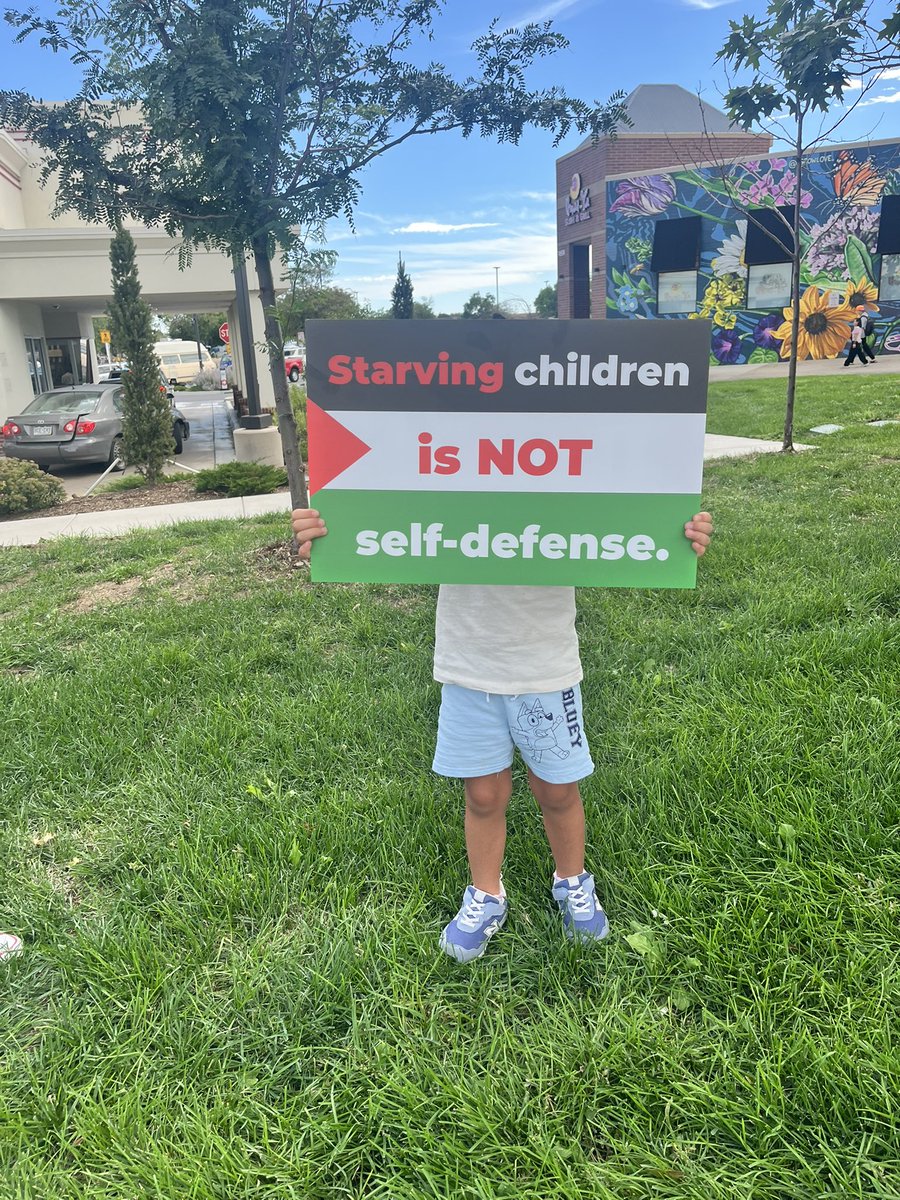 CD7watermelon's tweet photo. Children continue to suffer everyday in Gaza. Let them know we haven’t forgotten them. Join us at us today at our weekly peace vigil this morning at 10 am. SE corner of 52nd and Wads. #arvada https://t.co/g4zExNgluy