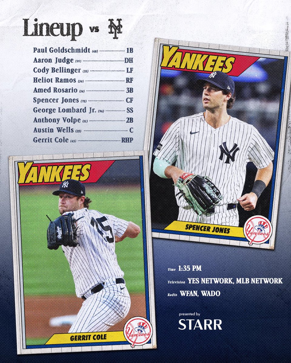 Yankees's tweet photo. Subway Series Saturday. 

#RepBX https://t.co/S8m46QBiTz