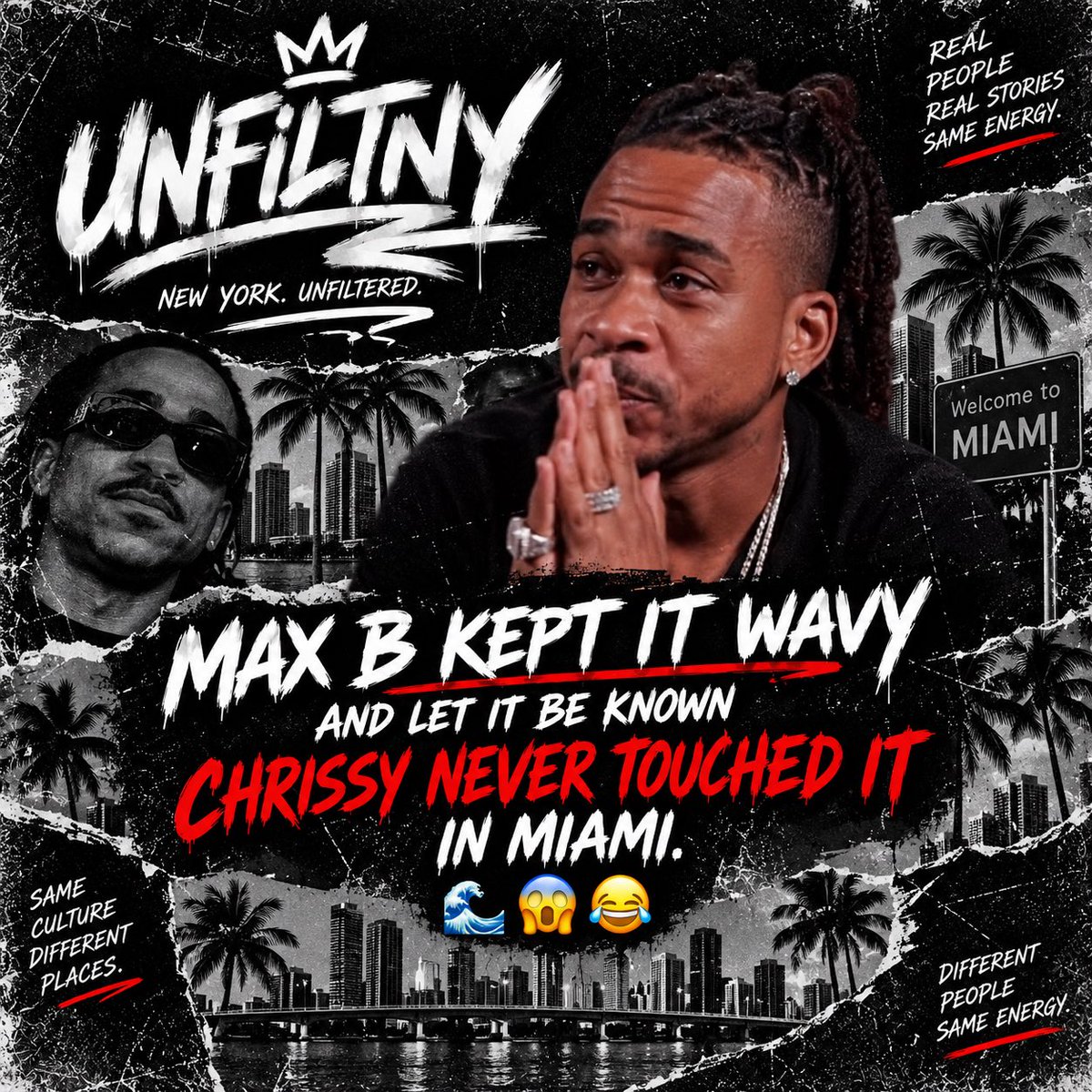 UNFILTNY1's tweet photo. Max B really made a whole diss track saying Chrissy allegedly touched it in Miami…
Now years later bro talking like “Chrissy? Never happened.” 😭🌊😂
SO WHICH MAX B WE BELIEVING — STUDIO MAX 🎤 OR INTERVIEW MAX? 😂👇
#UNFILTNY #MaxB #Chrissy #JimJones #Dipset https://t.co/lGspMzgTuO