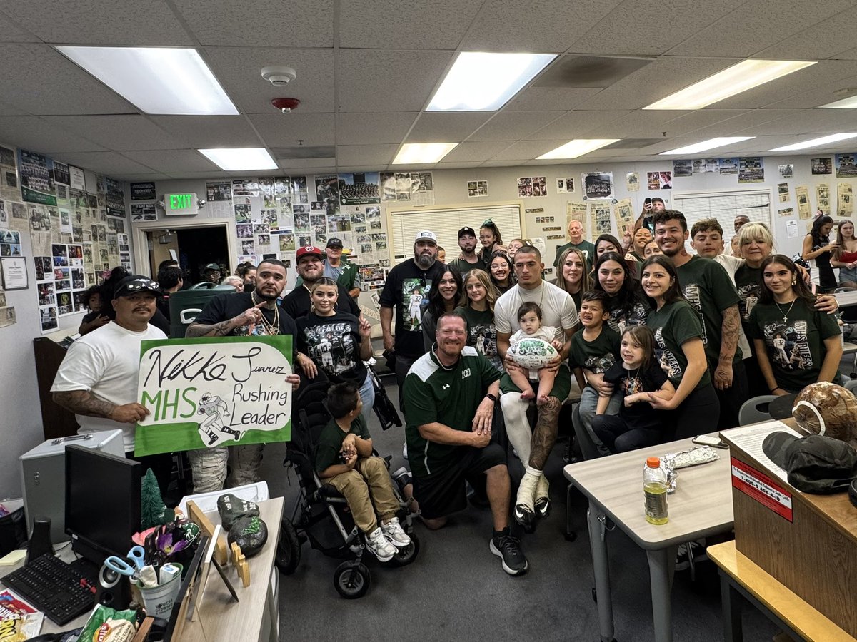 MantecaFootball's tweet photo. Nothing can take away what this young man has accomplished as a Buffalo.  The NEW All-Time Career Manteca Rushing Leader- NIKKO JUAREZ!!!!   So proud of you kid!!! 🦬🏈❤️ https://t.co/lSVsrK3EQG