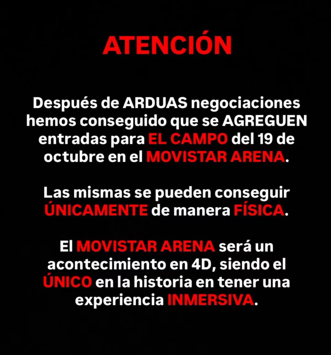 Diosadelunder's tweet photo. ÚLTIMO LUGAR DONDE SE ENTREGAN ENTRADAS FÍSICAS PARA CAMPO, LAS ÚLTIMAS ENTRADAS DE CAMPO, ESTO ES REAL, NO LAS CONSEGUÍS EN OTRO LADO, TE LAS DA EL TANO SCARPATI EN PERSONA Y ENCIMA VIENE ALGUNA CON TICKET DORADO https://t.co/tscSadPFiQ