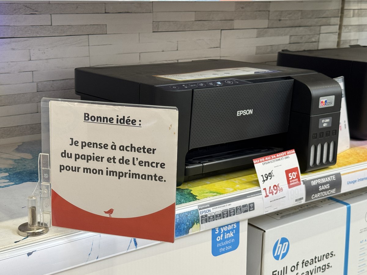 Dauvers70's tweet photo. « Je pense à acheter du papier et de l’encre pour mon imprimante ». Dites donc Auchan, vous prendriez pas vos clients pour des cons ? Ou les cons pour des clients…

Extrait de SAMEDI CONSO ici >> https://t.co/vMJGMOh61d
[ Et tant pis si ça pique 🌶️🌶️🌶️] https://t.co/6hX5CatbnC