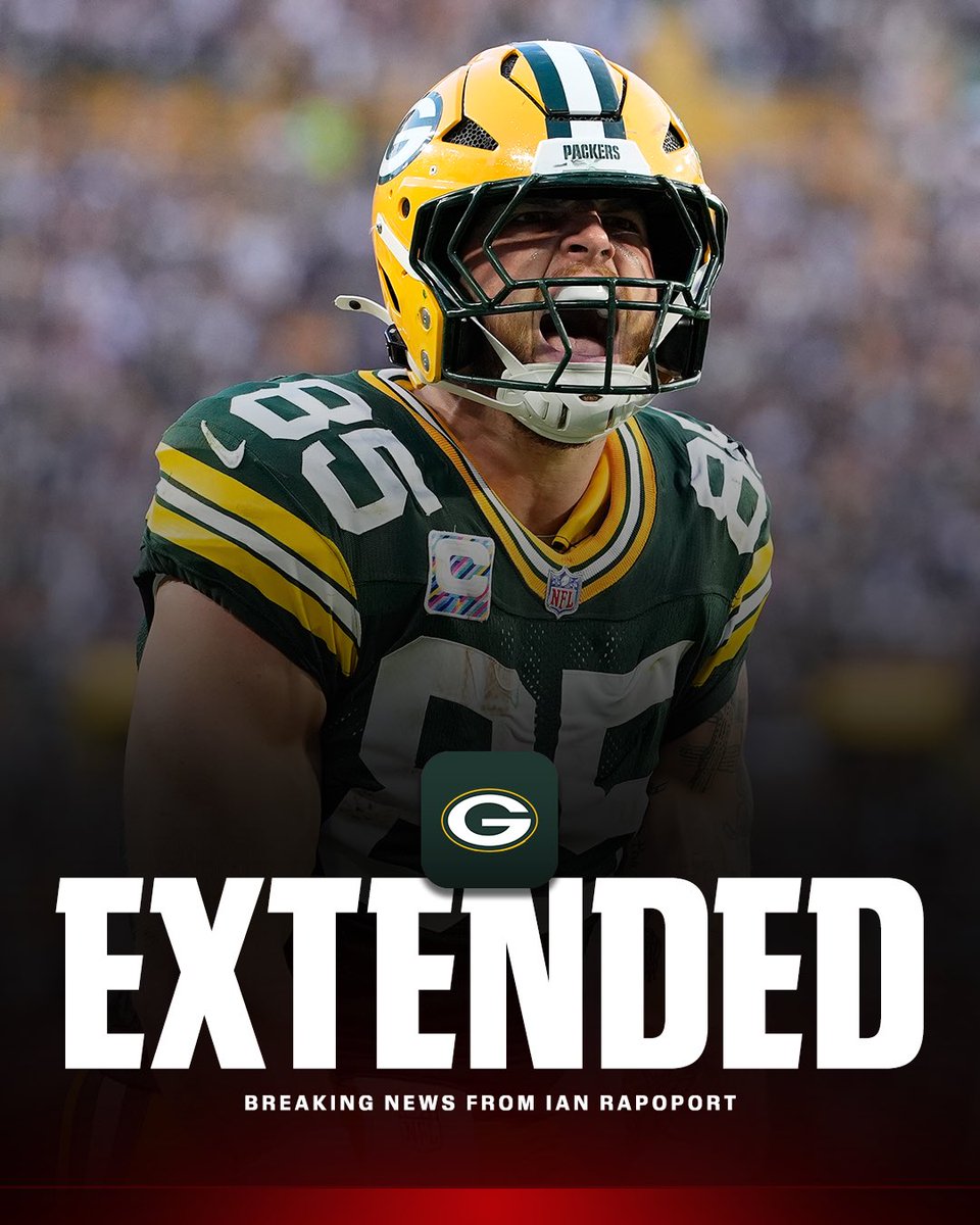 RapSheet's tweet photo. Buzzer beater: The #Packers and TE Tucker Kraft agreed to terms on a lucrative 4-year extension through 2030, sources say. 

Kraft will average $19.66M over the first 3 new years of the deal done by @jackbechta of JB Sports. Overall, it’s 4 years for $75M with $92M as max value. https://t.co/Fz9teY8wSa