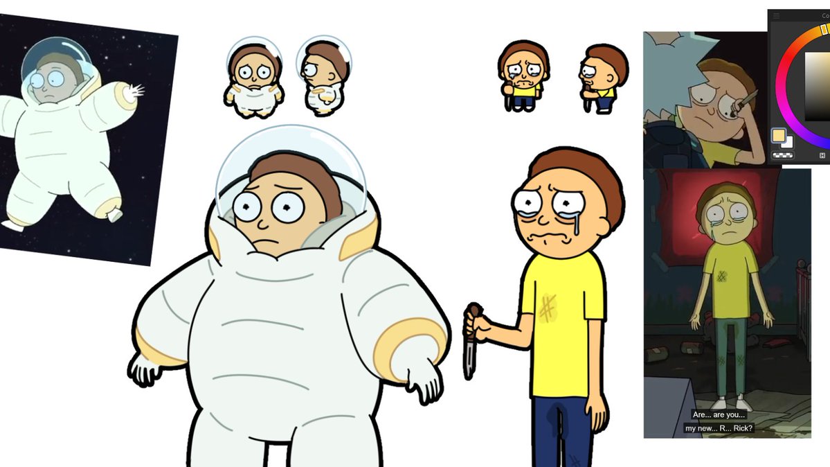 VilyaVlopick's tweet photo. aw marshmallow Morty and backstabby Morty...🥺 https://t.co/NeZgJgS4bh