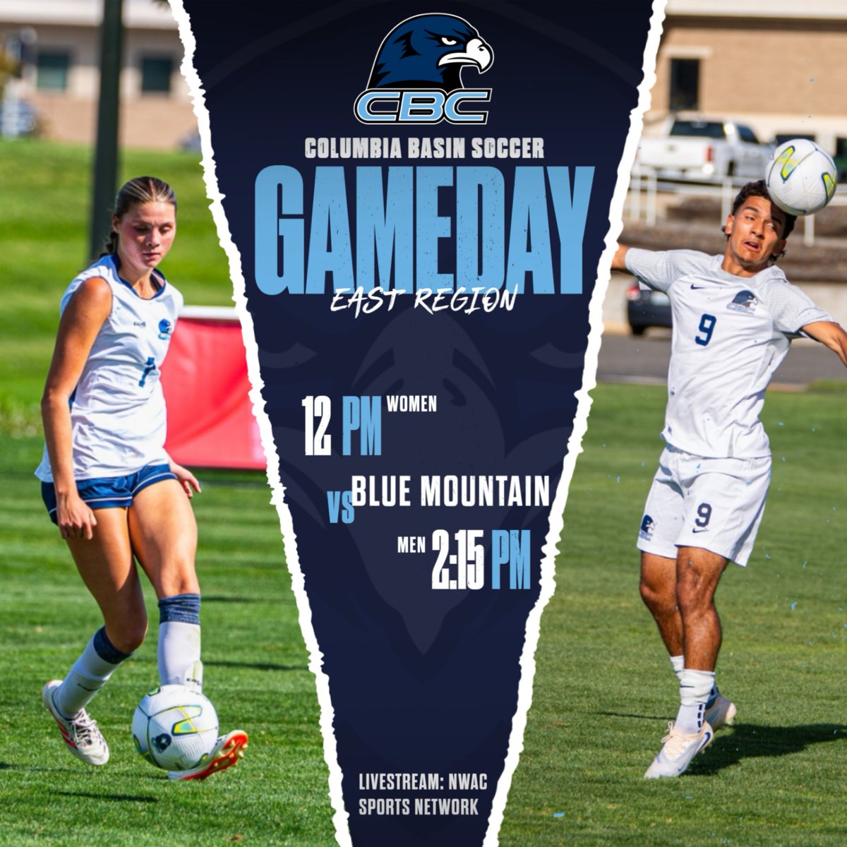 CBCAthletics's tweet photo. Hawks face Blue Mountain in a Saturday match with Women at 12pm, Men at 2pm! #allin #cbcsoccer https://t.co/ArBSCovTZ7