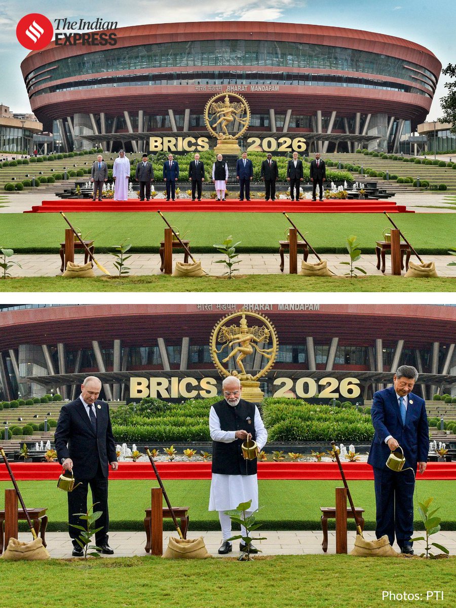 IndianExpress's tweet photo. BRICS Summit 2026: Day 1 in 10 Pictures 

🔗https://t.co/MgiJaAeBar https://t.co/3PH03u4BVe
