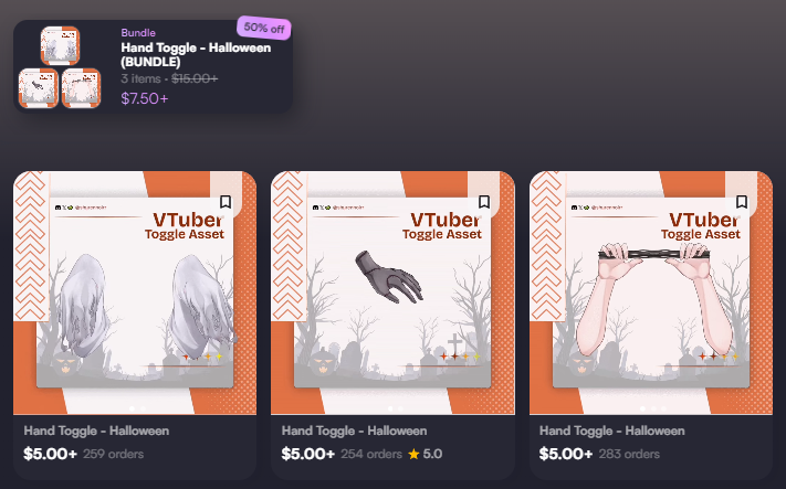 shyrennoirr's tweet photo. 24H FREE PROMO IS OVER!! 👻
Toggles are now $5 each or grab the 3-toggle bundle for 50% OFF!
3 for only $7.50!
Available on my VGen shop now!
#VTuberAsset #VGenShop https://t.co/royPk1zowC