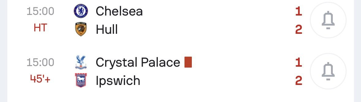 ThatG4m's tweet photo. “The premier league is the best league in the world”

You can never predict a match right 
Hull city whopping Chelsea 
Ipwich whopping crystal palace https://t.co/55T2zpaDhS